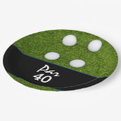 Golf Par 40th Birthday Jubileum op groen Papieren Bordje (Gekanteld)