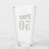 Golf Par 50ste verjaardag met nummer golfer golf Glas (Achterkant)