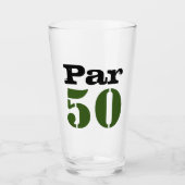 Golf Par 50ste verjaardag met nummer golfer golf Glas (Voorkant)