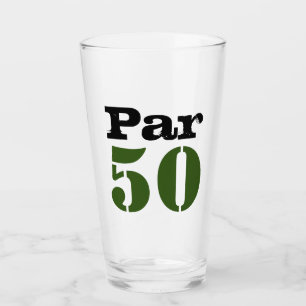 Golf Par 50ste verjaardag met nummer golfer golf Glas