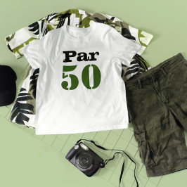 Golf Par 50ste verjaardag met nummer T-shirt
