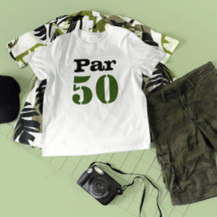 Golf Par 50ste verjaardag met nummer T-shirt