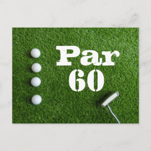 Golf Par 60th 60rd-jargon: goudverjaardag Briefkaart