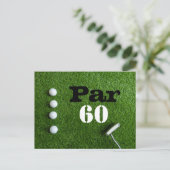 Golf Par 60th 60rd-jargon: goudverjaardag Briefkaart (Staand voorkant)