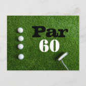 Golf Par 60th 60rd-jargon: goudverjaardag Briefkaart (Voorkant)