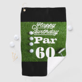 Golf Par 60th 60rd-jargon: goudverjaardag Golfhanddoek (Insitu)