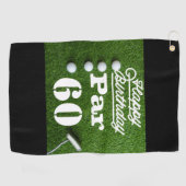Golf Par 60th 60rd-jargon: goudverjaardag Golfhanddoek (Horizontaal)