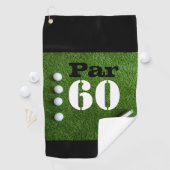 Golf Par 60th 60rd-jargon: goudverjaardag Golfhanddoek (Insitu)