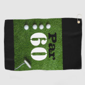 Golf Par 60th 60rd-jargon: goudverjaardag Golfhanddoek (Horizontaal)