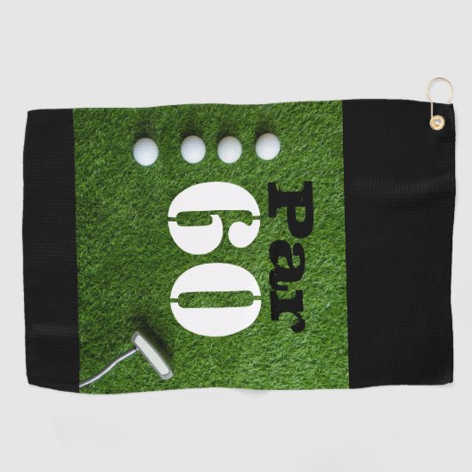 Golf Par 60th 60rd-jargon: goudverjaardag Golfhanddoek (Horizontaal)