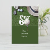 Golf Par 60th 60rd-jargon: goudverjaardag Kaart (Staand voorkant)