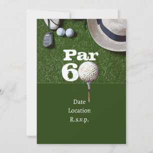 Golf Par 60th 60rd-jargon: goudverjaardag Kaart