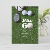 Golf Par 60th 60rd-jargon: goudverjaardag Kaart (Staand voorkant)