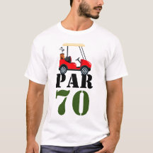Golf Par 70 of golfer 70th Birthday