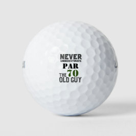 Golf Par 70 voor golfer 70th Birthday Golfballen