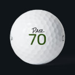 Golf Par 70 woord voor golfer 70th Birthday Golfballen<br><div class="desc">Golf Par 70 woord voor golfer 70th Birthday Golf Balls</div>