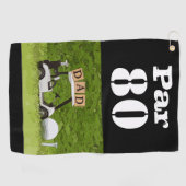 Golf Par 80e tachtig jaar oud golfer verjaardag va Golfhanddoek