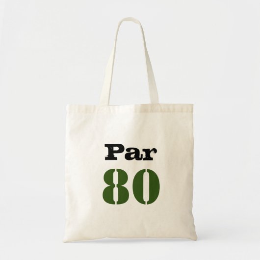 Golf Par 80e verjaardag met nummer Tote Bag (Voorkant)