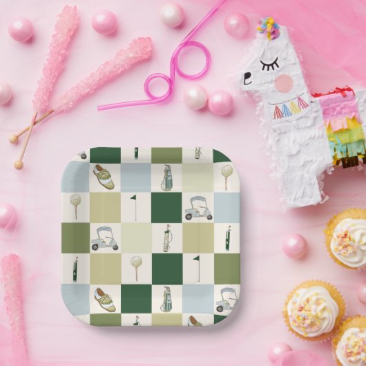 Golf Par Afslagplaats Papieren Bordje (Feest)