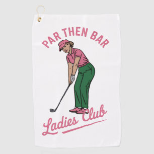 Golf Par Dan Bar Damesclub Golf Golfer Meisje Golfhanddoek