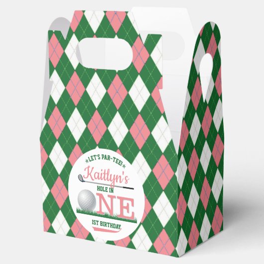 Golf PAR-T-SHIRT 1e verjaardag Bedankdoosjes (Geopend)