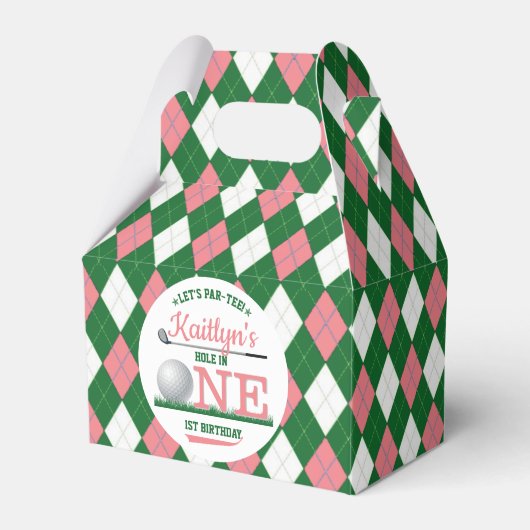 Golf PAR-T-SHIRT 1e verjaardag Bedankdoosjes (Voorkant Zijde)