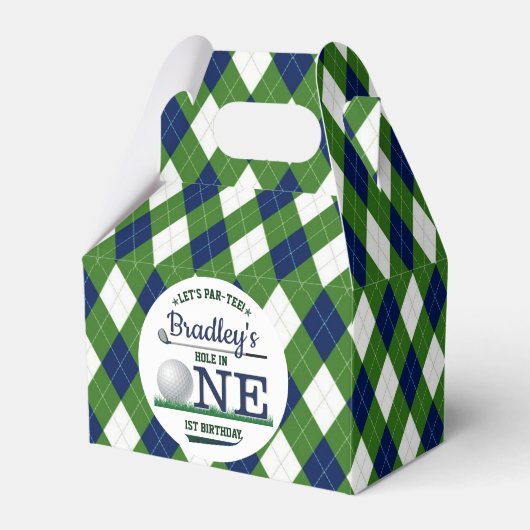 Golf PAR-T-SHIRT 1e verjaardag Bedankdoosjes (Voorkant Zijde)