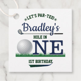 Golf PAR-T-SHIRT 1e verjaardag Bedankjes Labels