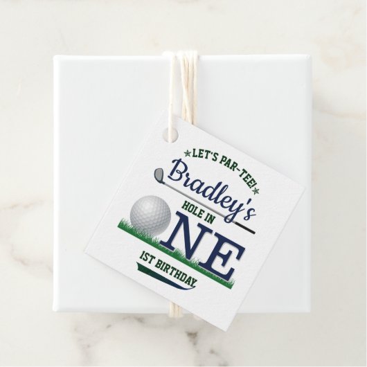 Golf PAR-T-SHIRT 1e verjaardag Bedankjes Labels (In situ)