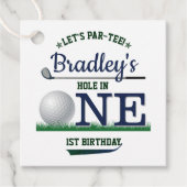 Golf PAR-T-SHIRT 1e verjaardag Bedankjes Labels (Voorkant)