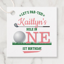 Golf PAR-T-SHIRT 1e verjaardag Bedankjes Labels