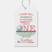 Golf PAR-T-SHIRT 1e verjaardag Cadeaulabel (Voorkant)