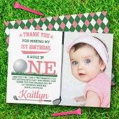 Golf PAR-T-SHIRT 1e verjaardag Foto bedankt voor j