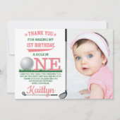 Golf PAR-T-SHIRT 1e verjaardag Foto bedankt voor j (Voorkant)