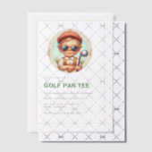  Golf Par-T-shirt 1e Verjaardag Jongen Vellum Uitnodigingen (Offset (Uitnodiging))