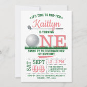 Golf PAR-T-SHIRT 1e verjaardag Kaart (Voorkant)