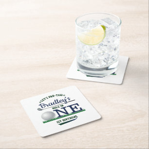 Golf PAR-T-SHIRT 1e verjaardag Kartonnen Onderzetters