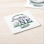 Golf PAR-T-SHIRT 1e verjaardag Kartonnen Onderzetters (Schuin)