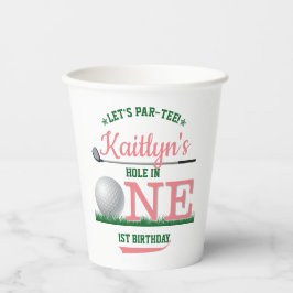 Golf PAR-T-SHIRT 1e verjaardag Papieren Bekers
