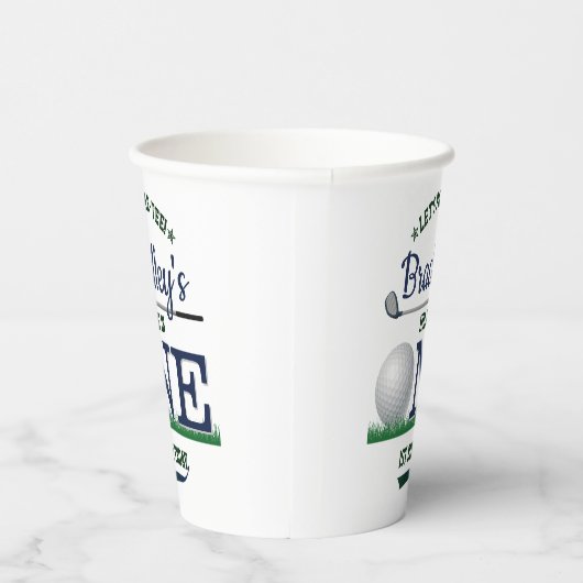 Golf PAR-T-SHIRT 1e verjaardag Papieren Bekers (Rechts)