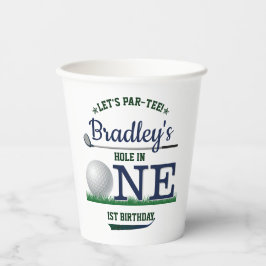 Golf PAR-T-SHIRT 1e verjaardag Papieren Bekers