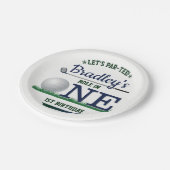 Golf PAR-T-SHIRT 1e verjaardag Papieren Bordje (Gekanteld)