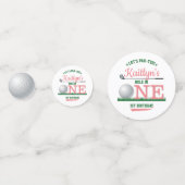 Golf PAR-T-SHIRT 1st Birthday Foto Confetti (Voorkanten)