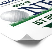 Golf PAR-T-SHIRT 1st Birthday Welcome Poster (Hoek)