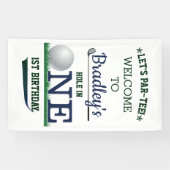 Golf PAR-T-SHIRT 1st Birthday Welcome Spandoek (Horizontaal)