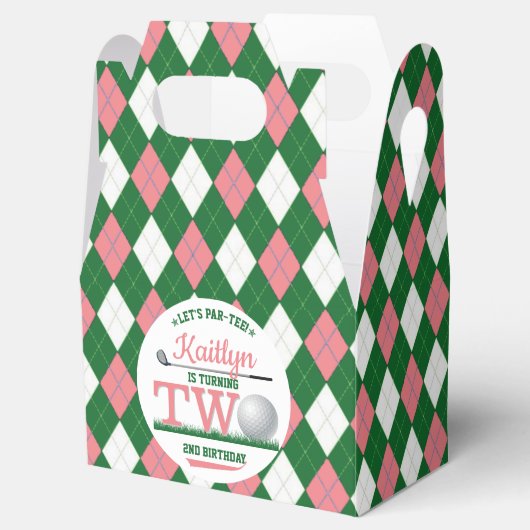 Golf PAR-T-SHIRT 2e verjaardag Bedankdoosjes (Geopend)