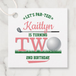 Golf PAR-T-SHIRT 2e verjaardag Bedankjes Labels