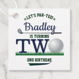 Golf PAR-T-SHIRT 2e verjaardag Bedankjes Labels