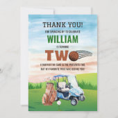 Golf PAR-T-SHIRT 2e verjaardag Bedankkaart (Voorkant)