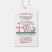 Golf PAR-T-SHIRT 2e verjaardag Cadeaulabel (Voorkant)